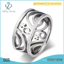 Stainless steel lesbian wedding rings,silver lesbian pride jewelry